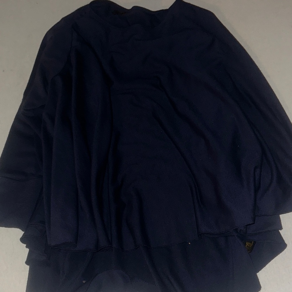 Womens Size Large Serena Williams Navy Blue Long Sleeve Poncho